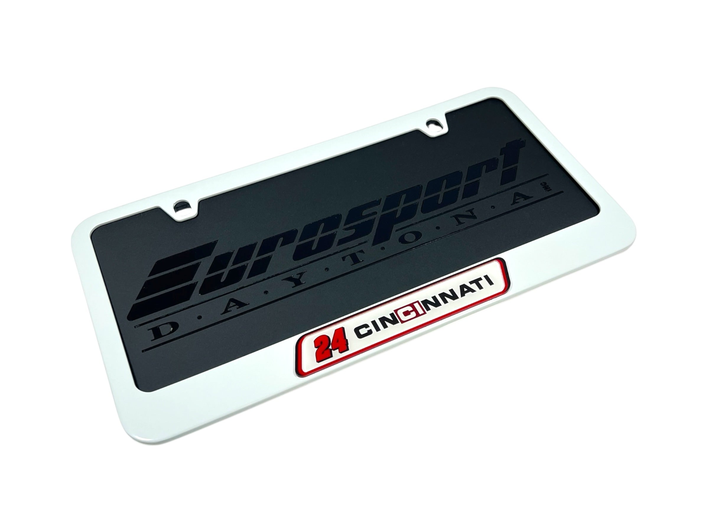 William Byron Cincinnati # & Sponsor White License Plate Frame