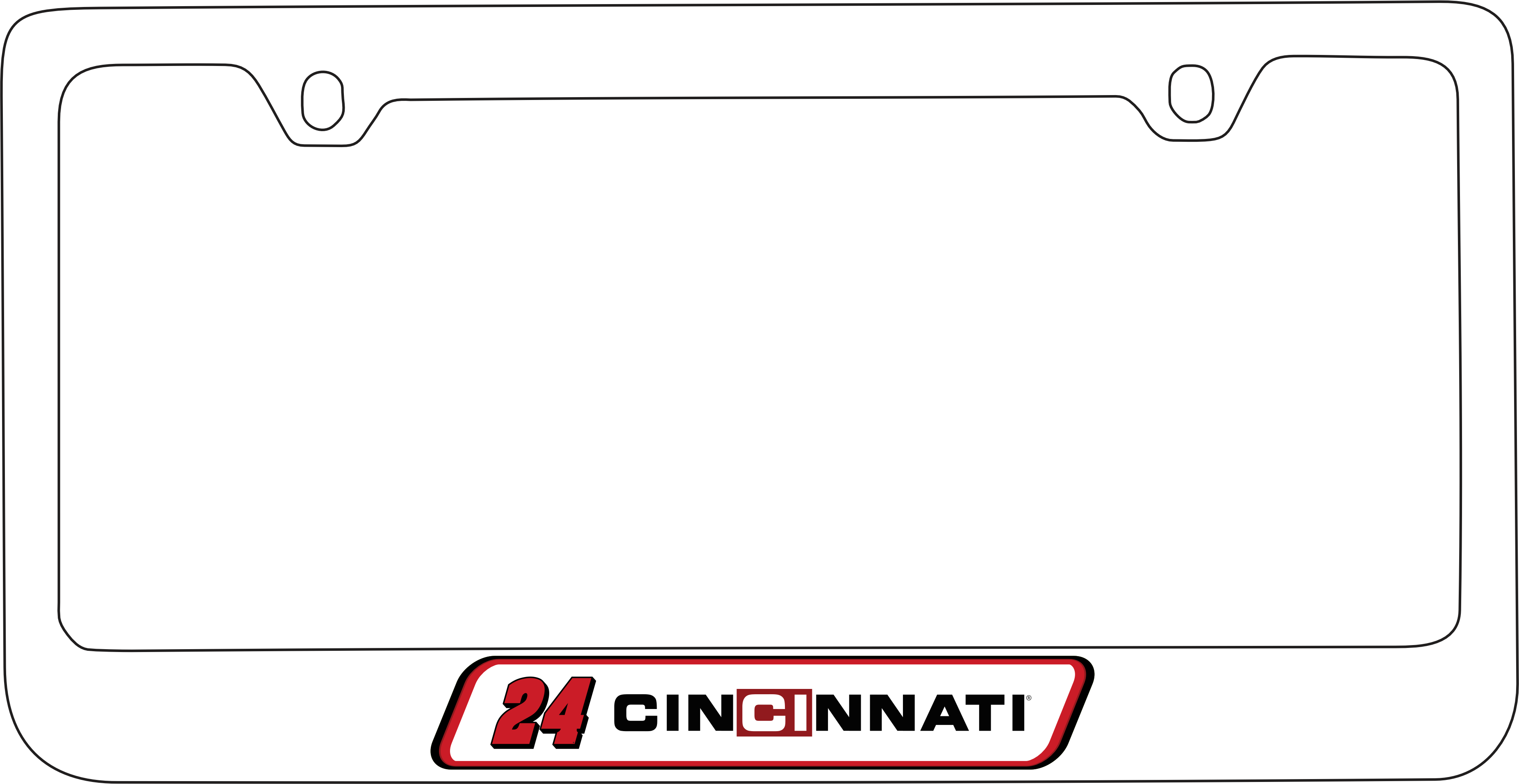 William Byron Cincinnati # & Sponsor White License Plate Frame