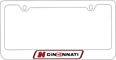 William Byron Cincinnati # & Sponsor White License Plate Frame