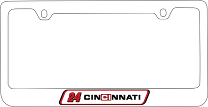 William Byron Cincinnati # & Sponsor White License Plate Frame