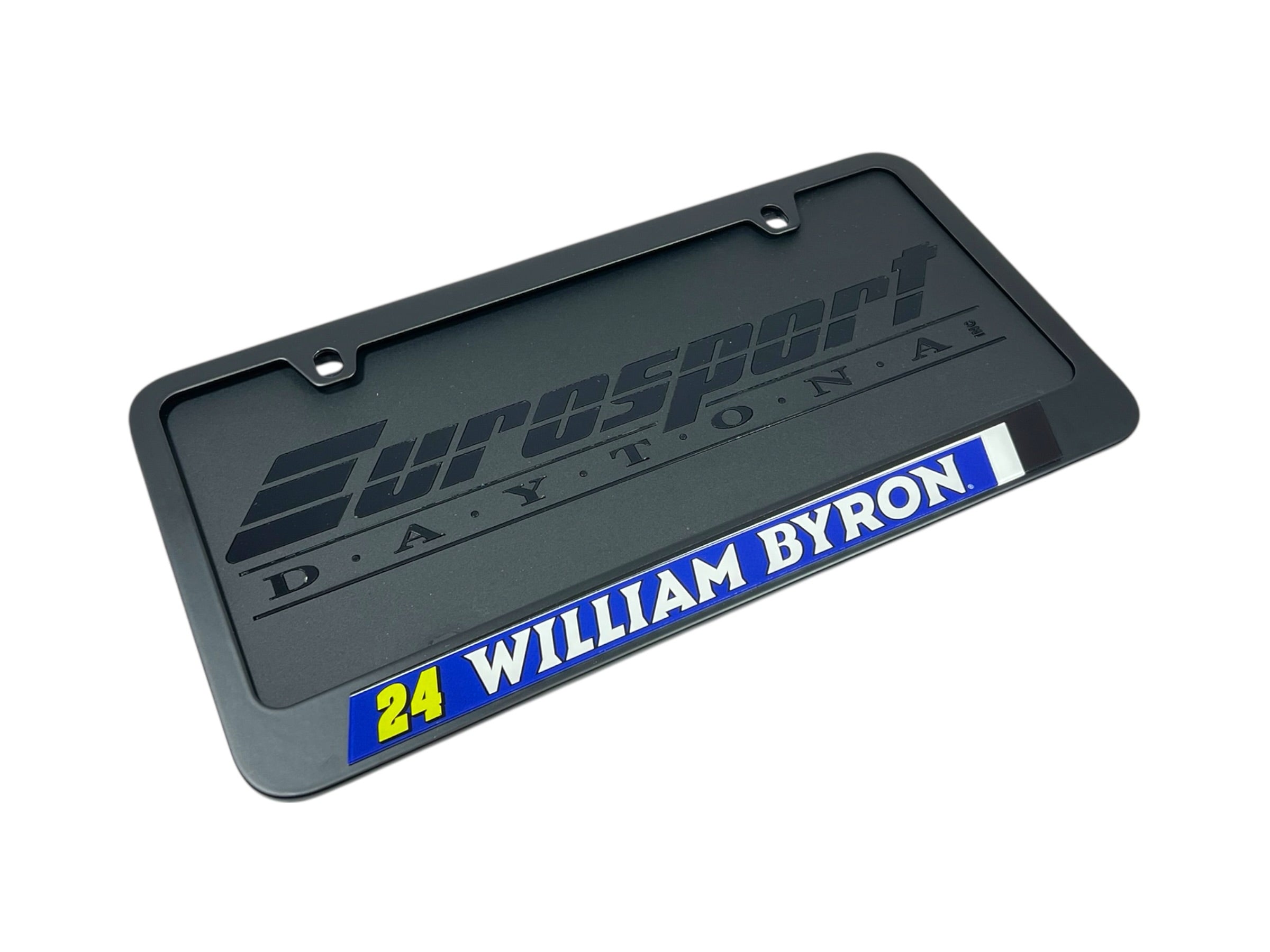 William Byron Raptor # & Name Rail Black License Plate Frame