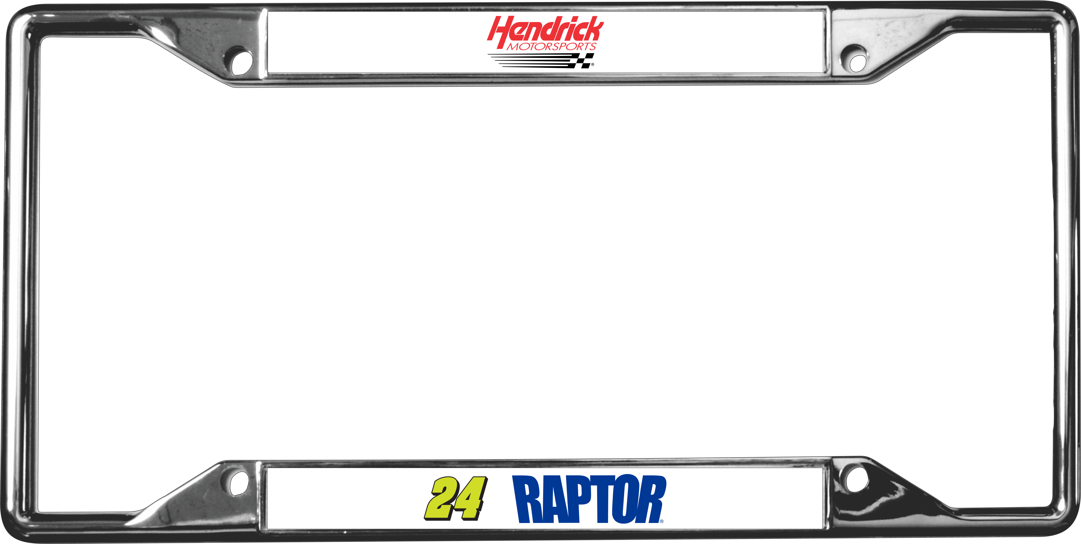 William Byron Raptor # & Sponsor Chrome License Plate Frame