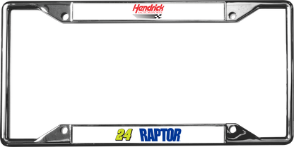 William Byron Raptor # & Sponsor Chrome License Plate Frame