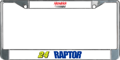 William Byron Raptor # & Sponsor Chrome License Plate Frame
