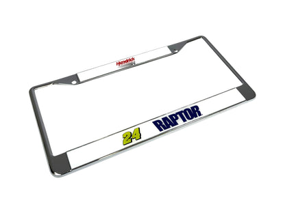 William Byron Raptor # & Sponsor Chrome License Plate Frame