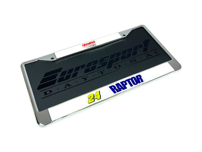 William Byron Raptor # & Sponsor Chrome License Plate Frame