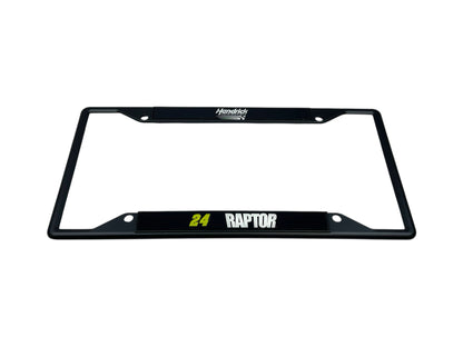William Byron Raptor # & Sponsor Black License Plate Frame