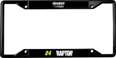 William Byron Raptor # & Sponsor Black License Plate Frame