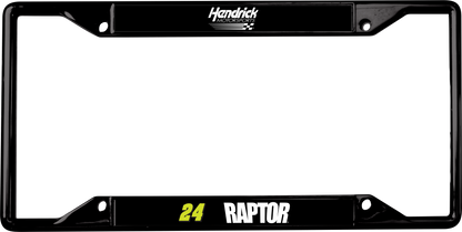 William Byron Raptor # & Sponsor Black License Plate Frame