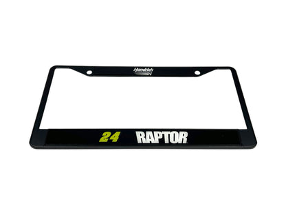 William Byron Raptor # & Sponsor Black License Plate Frame