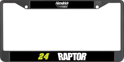 William Byron Raptor # & Sponsor Black License Plate Frame
