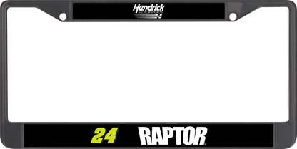 William Byron Raptor # & Sponsor Black License Plate Frame