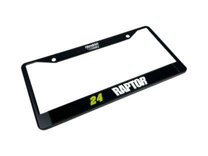 William Byron Raptor # & Sponsor Black License Plate Frame