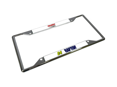 William Byron Raptor # & Sponsor Chrome License Plate Frame