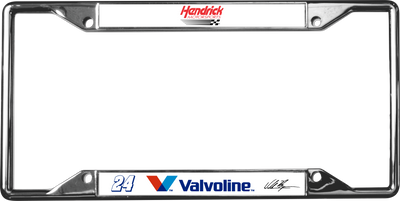 William Byron Valvoline # & Sponsor Chrome License Plate Frame