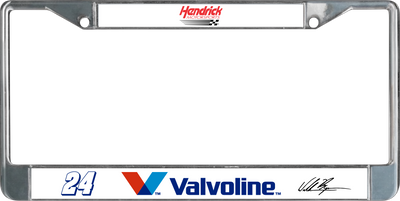 William Byron Valvoline # & Sponsor Chrome License Plate Frame