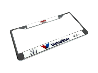 William Byron Valvoline # & Sponsor Chrome License Plate Frame