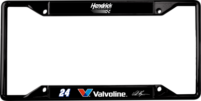 William Byron Valvoline # & Sponsor Black License Plate Frame