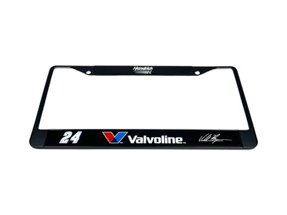 William Byron Valvoline # & Sponsor Black License Plate Frame
