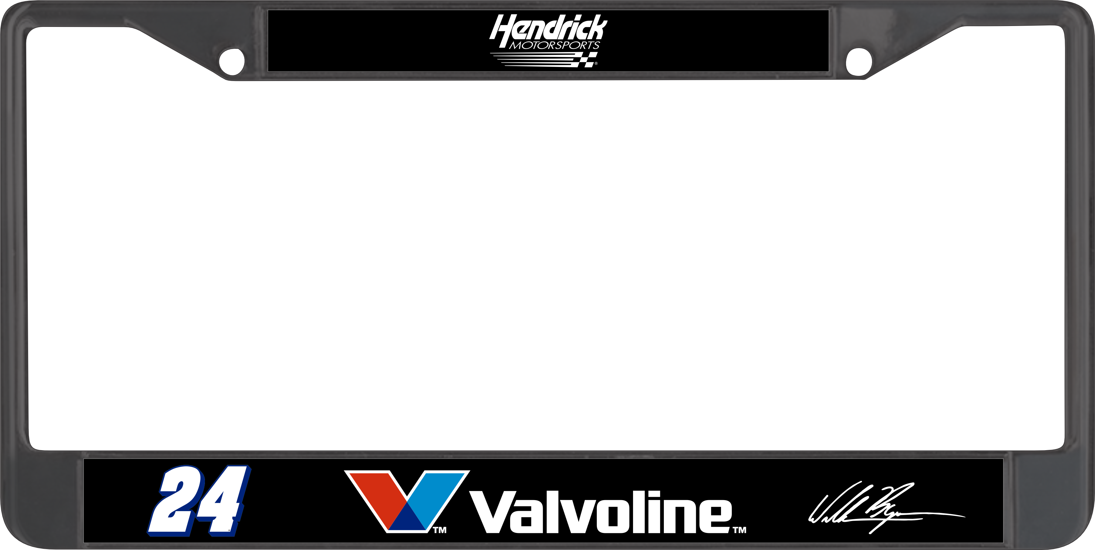 William Byron Valvoline # & Sponsor Black License Plate Frame