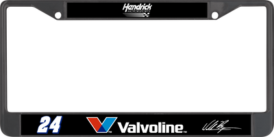 William Byron Valvoline # & Sponsor Black License Plate Frame