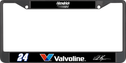 William Byron Valvoline # & Sponsor Black License Plate Frame