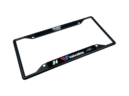 William Byron Valvoline # & Sponsor Black License Plate Frame