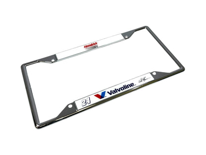 William Byron Valvoline # & Sponsor Chrome License Plate Frame