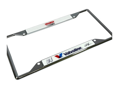 William Byron Valvoline # & Sponsor Chrome License Plate Frame