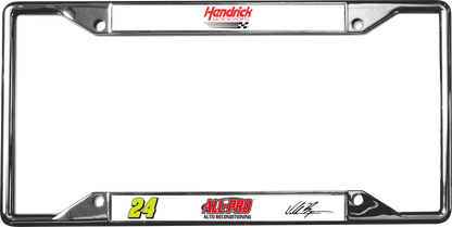 William Byron ALL-PRO # & Sponsor Chrome License Plate Frame