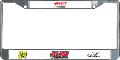 William Byron ALL-PRO # & Sponsor Chrome License Plate Frame
