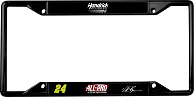 William Byron ALL-PRO # & Sponsor Black License Plate Frame