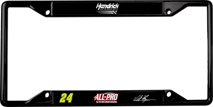 William Byron ALL-PRO # & Sponsor Black License Plate Frame