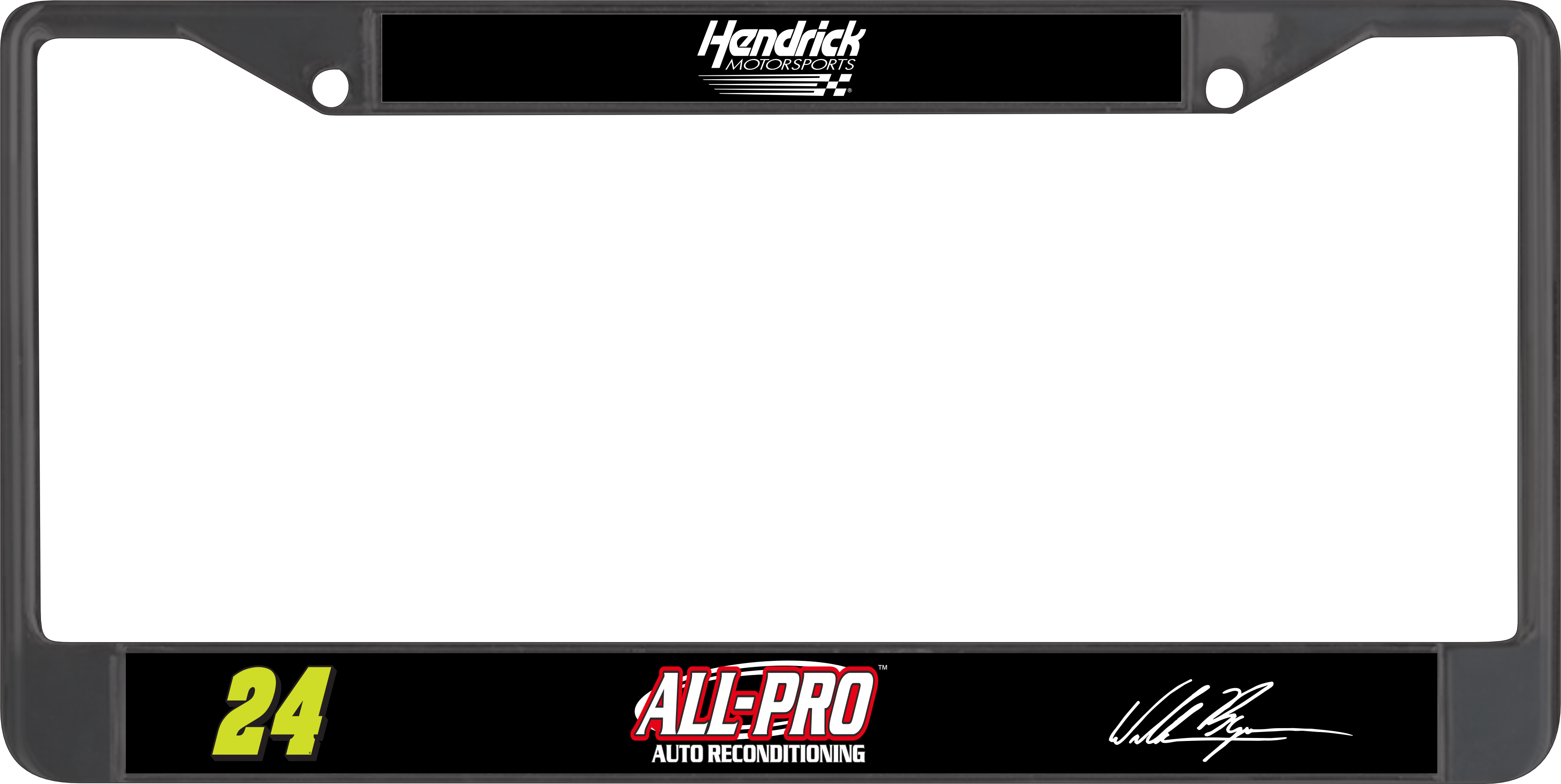 William Byron ALL-PRO # & Sponsor Black License Plate Frame
