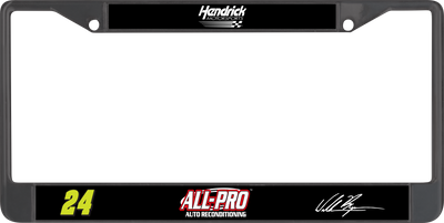 William Byron ALL-PRO # & Sponsor Black License Plate Frame
