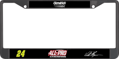 William Byron ALL-PRO # & Sponsor Black License Plate Frame