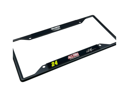 William Byron ALL-PRO # & Sponsor Black License Plate Frame