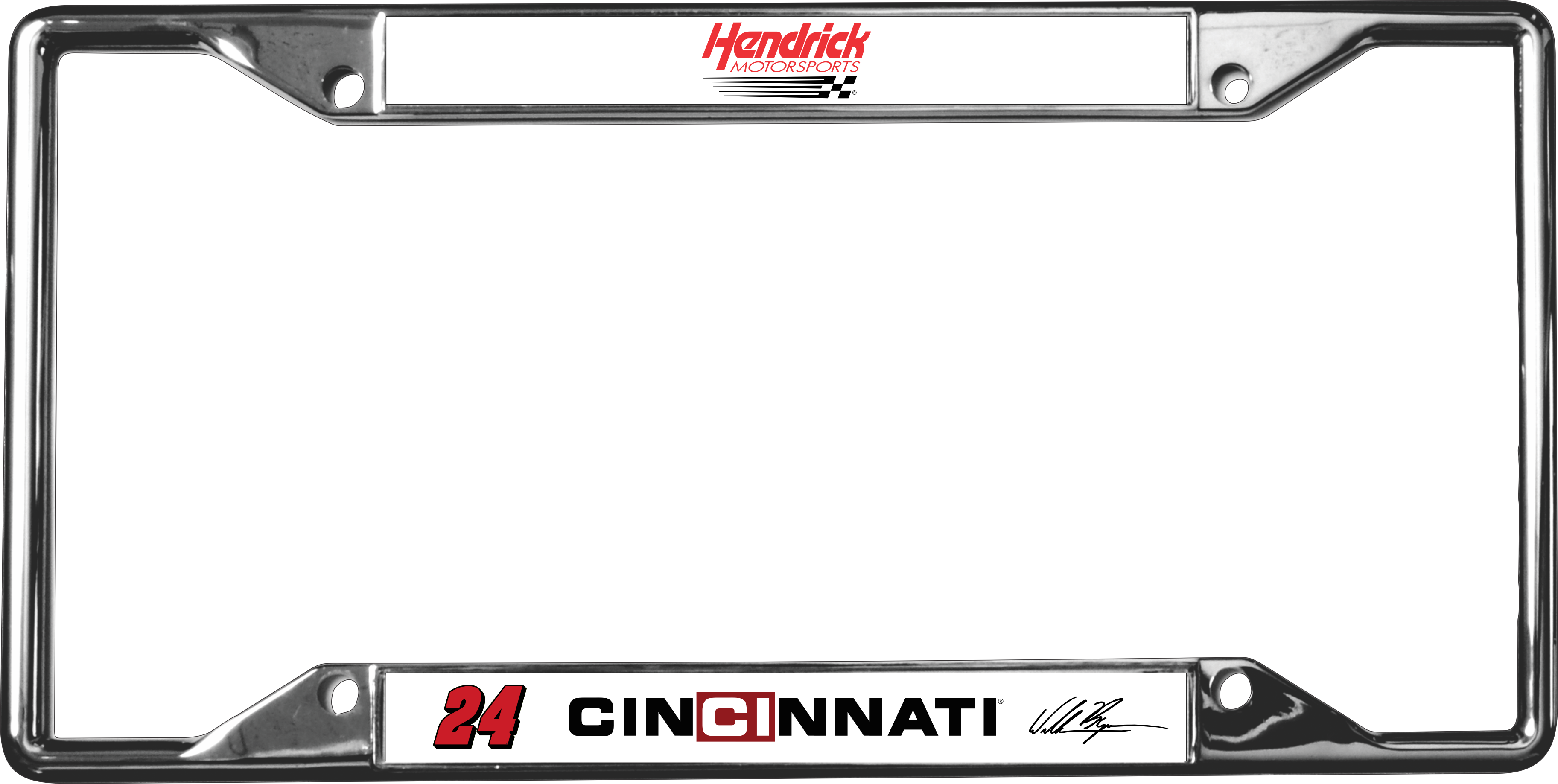 William Byron Cincinnati # & Sponsor Chrome License Plate Frame