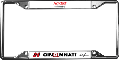 William Byron Cincinnati # & Sponsor Chrome License Plate Frame
