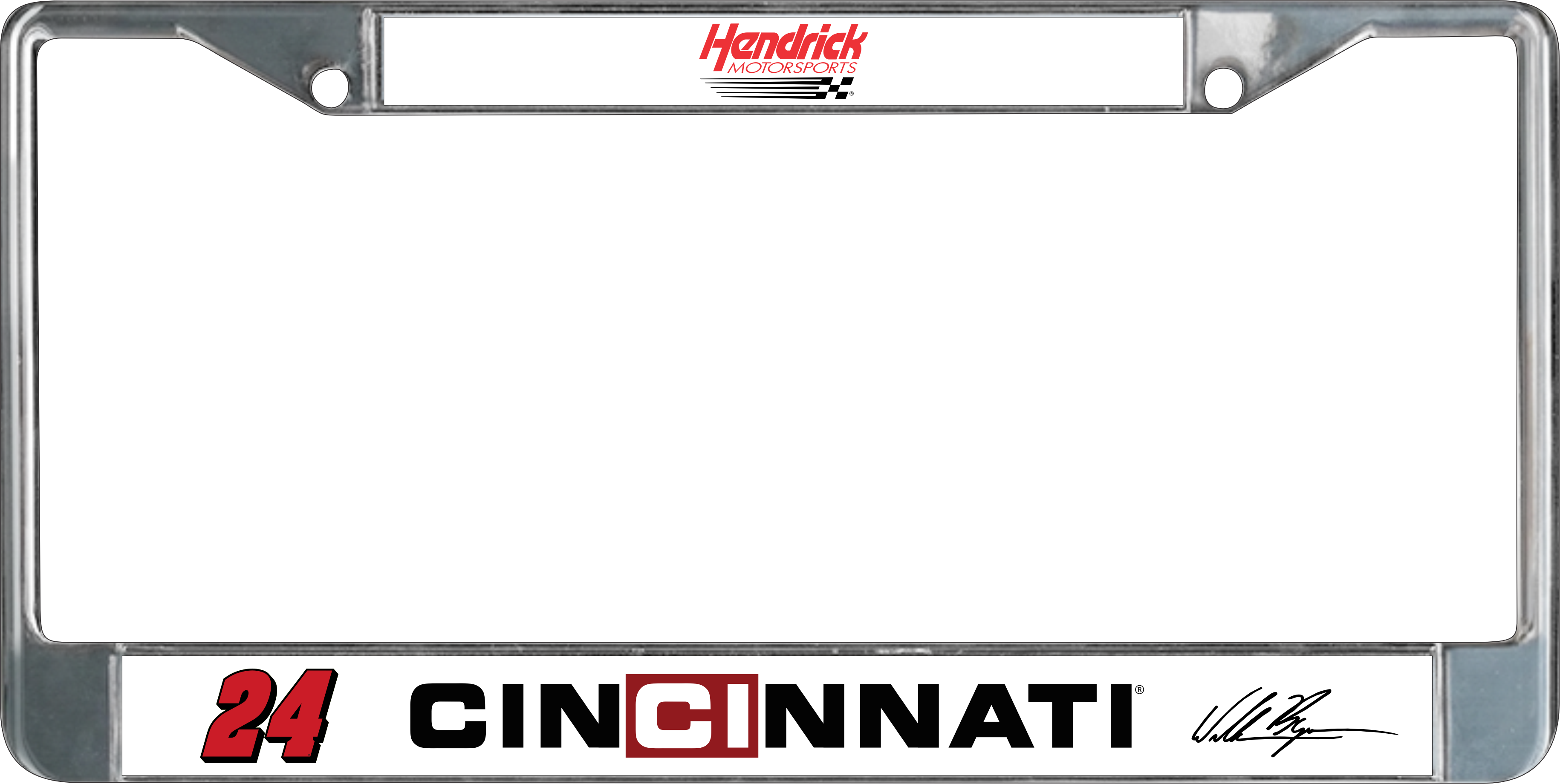 William Byron Cincinnati # & Sponsor Chrome License Plate Frame