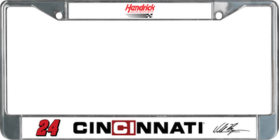 William Byron Cincinnati # & Sponsor Chrome License Plate Frame