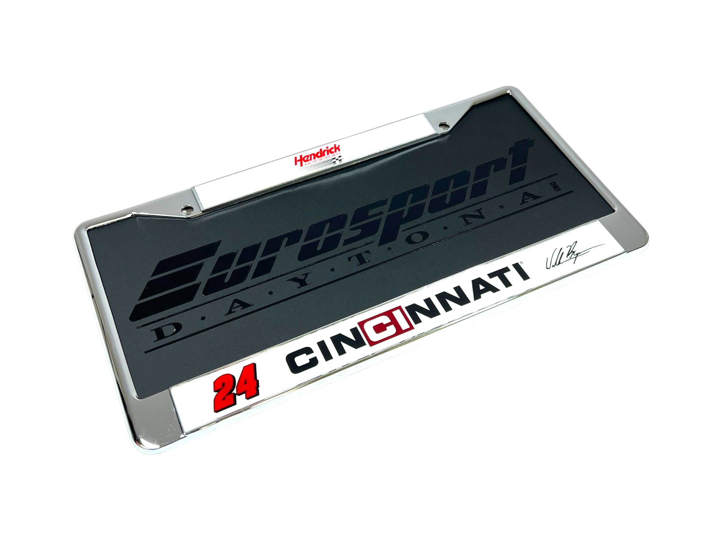 William Byron Cincinnati # & Sponsor Chrome License Plate Frame