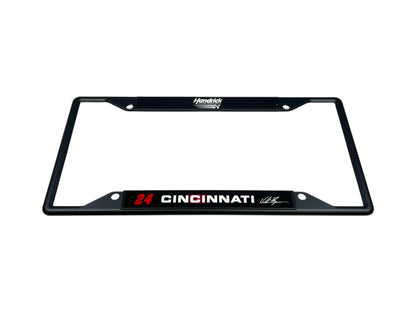 William Byron Cincinnati # & Sponsor Black License Plate Frame