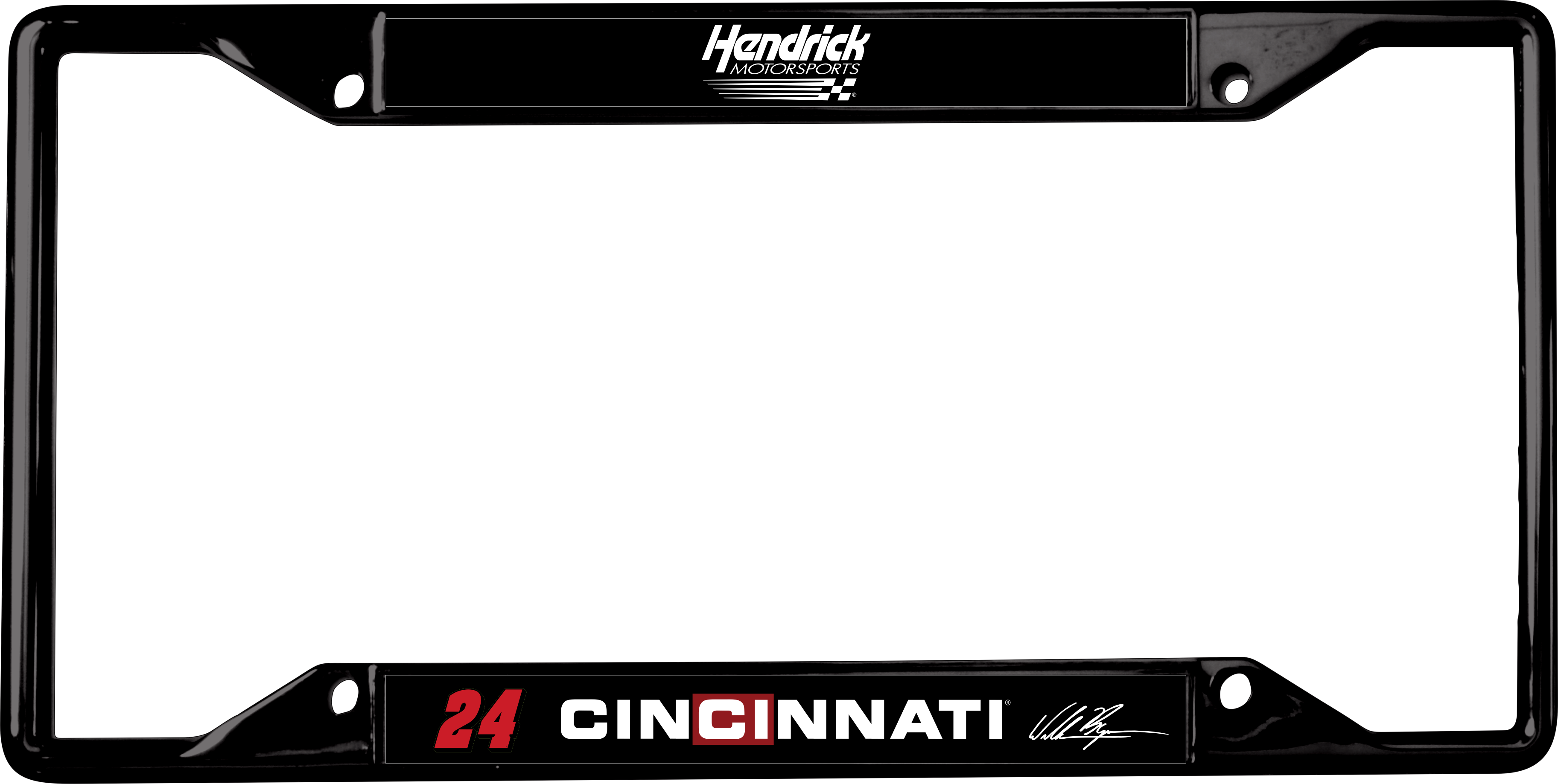 William Byron Cincinnati # & Sponsor Black License Plate Frame