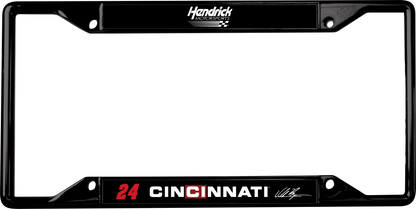 William Byron Cincinnati # & Sponsor Black License Plate Frame