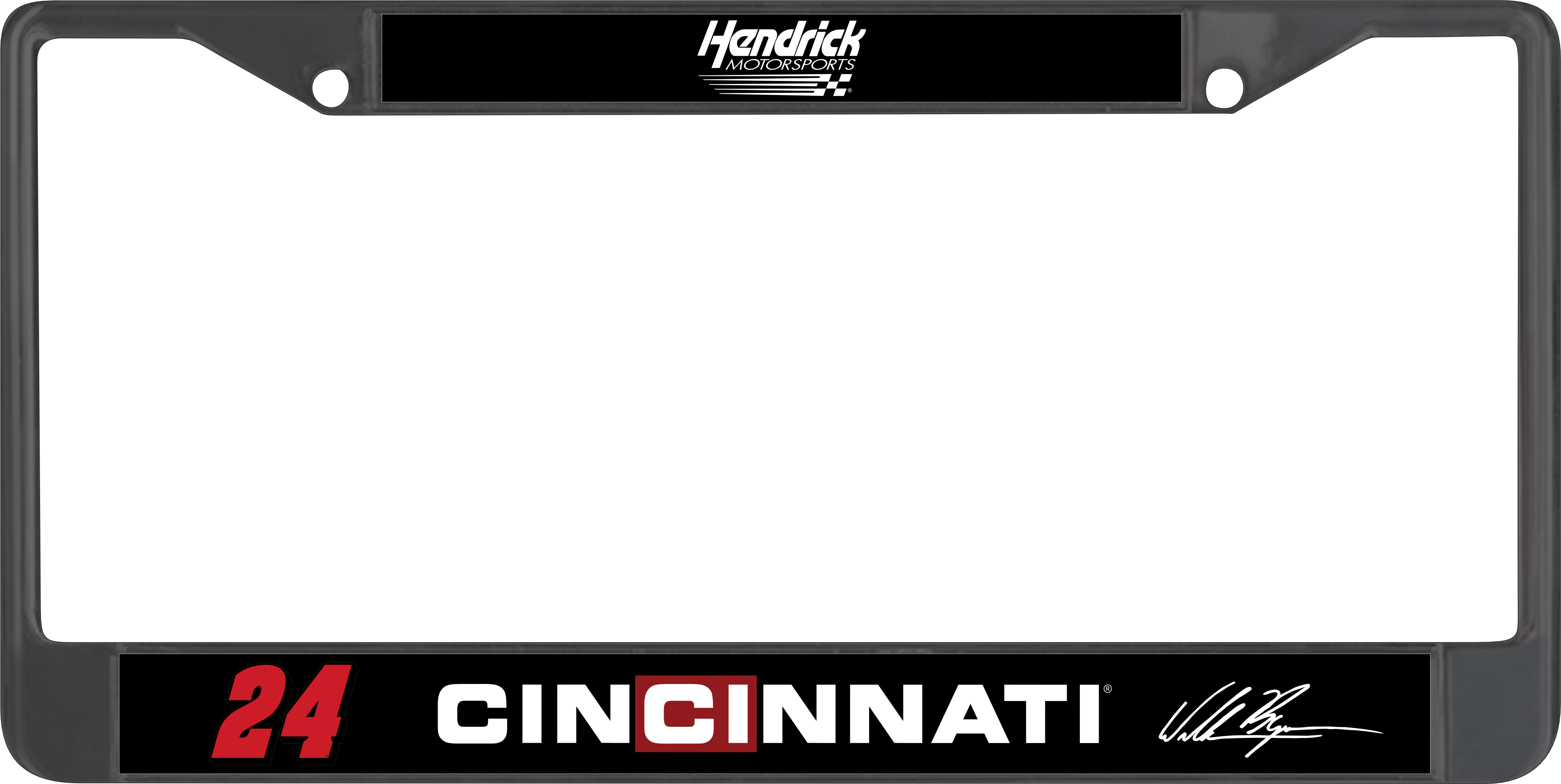 William Byron Cincinnati # & Sponsor Black License Plate Frame