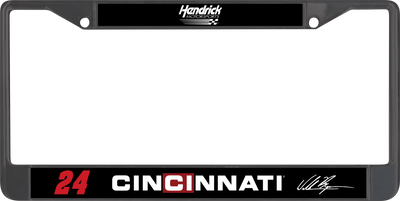 William Byron Cincinnati # & Sponsor Black License Plate Frame