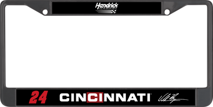 William Byron Cincinnati # & Sponsor Black License Plate Frame
