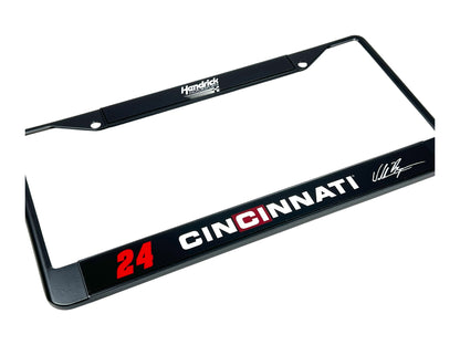 William Byron Cincinnati # & Sponsor Black License Plate Frame