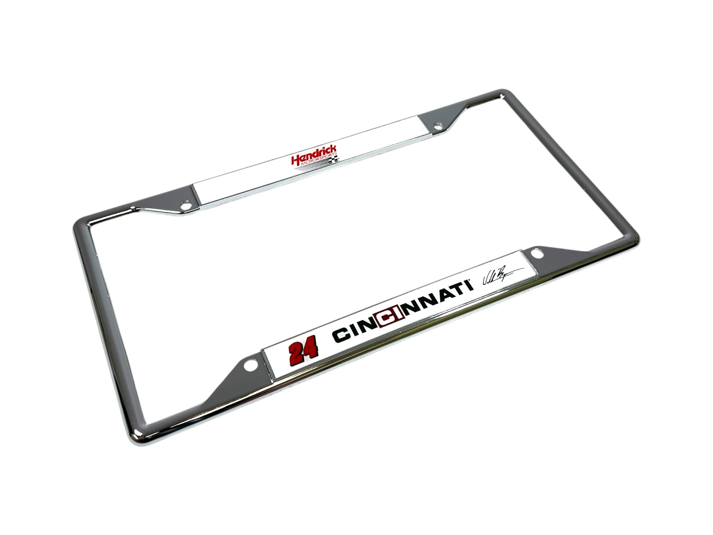 William Byron Cincinnati # & Sponsor Chrome License Plate Frame